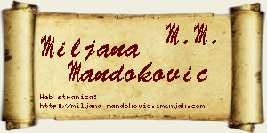 Miljana Mandoković vizit kartica